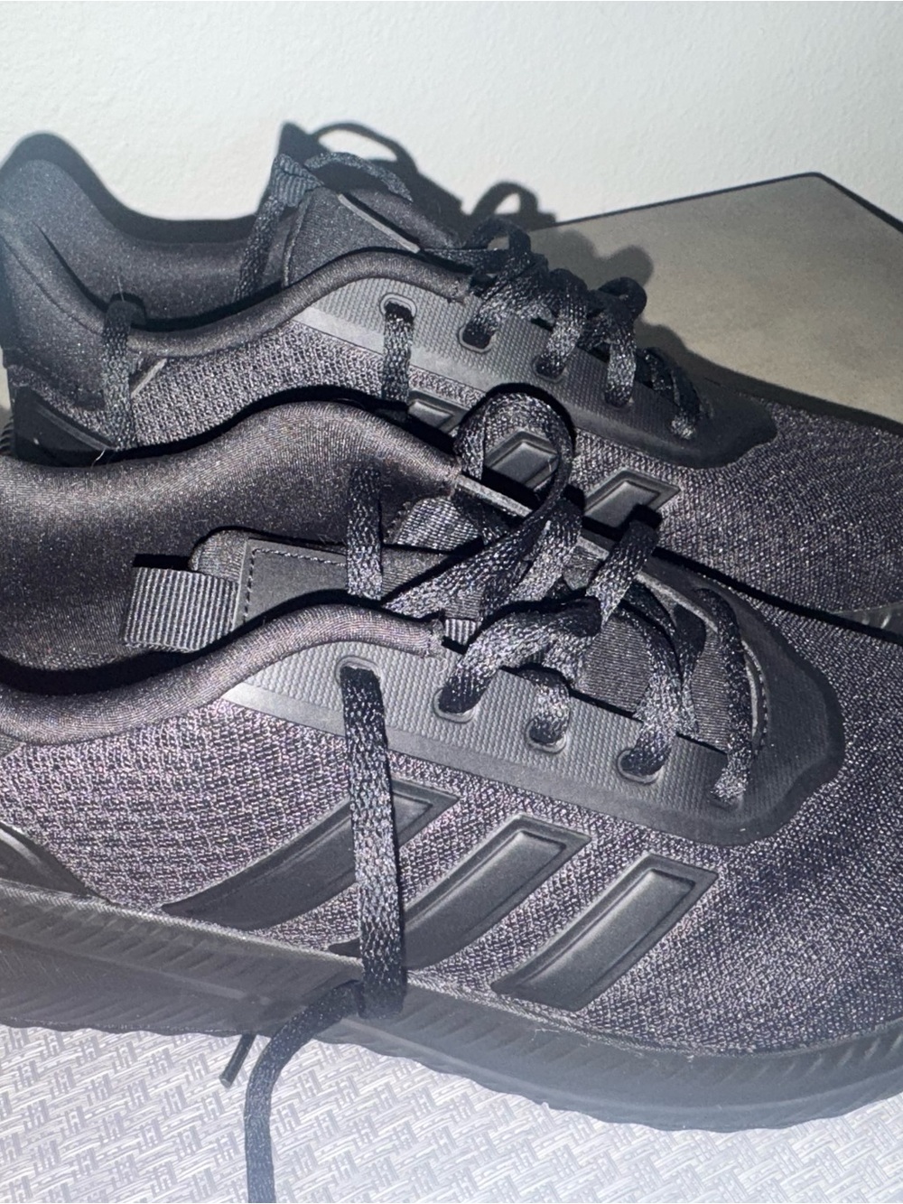 adidas Men's Black Knit Runner Sneakers